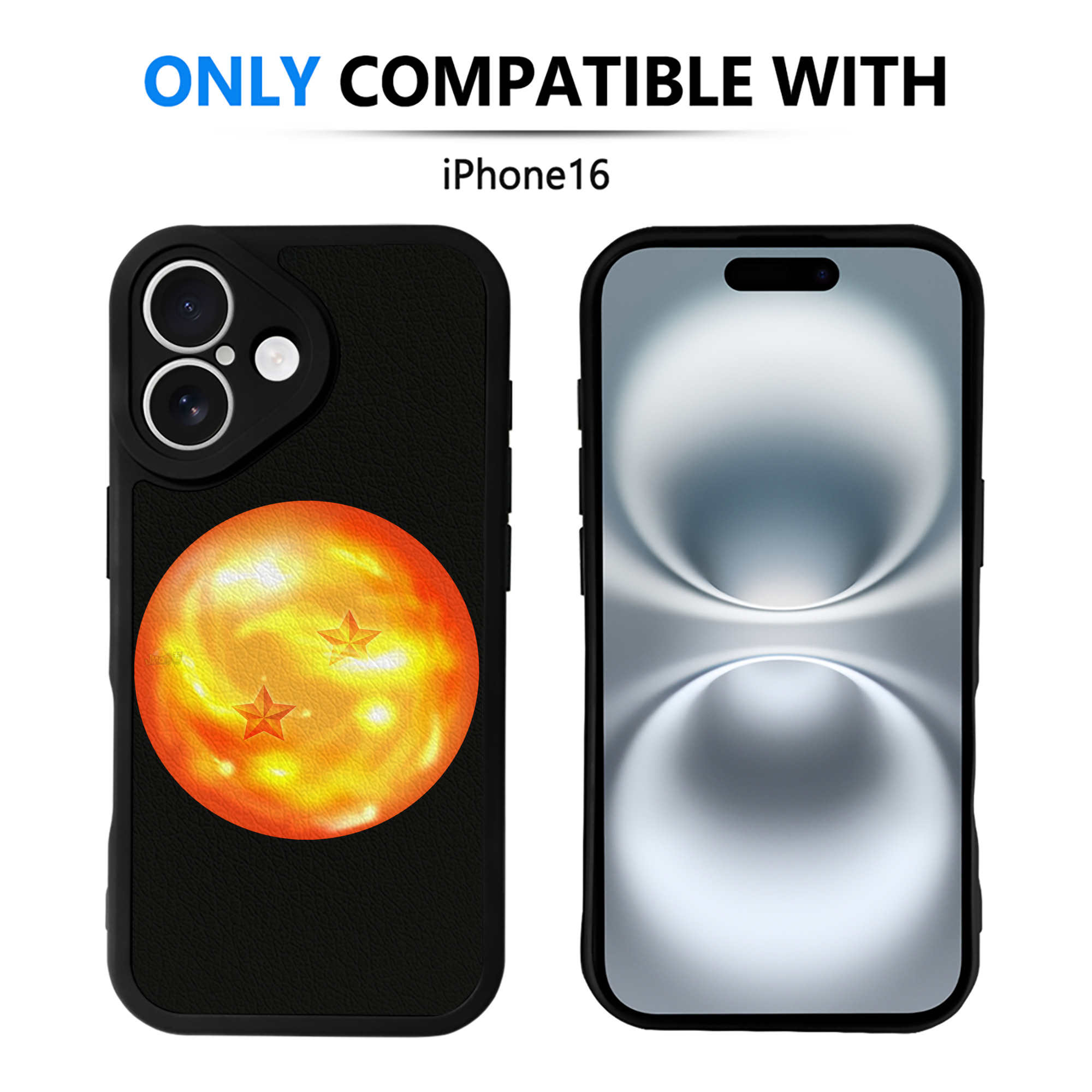 （画像用） ドラゴンボール DRAGON BALL 【iPhone 16シリーズ対応】シリコンスマホケース（レザー調） 材質：シリコン